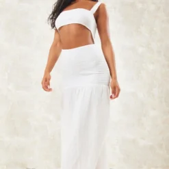 Robe Longue Découpée Blanche En Maille Texturée Contrastante -Jupe Lumine Soldes Boutique 0062cb878c392260923804c055de8ebb0b4f4793 cnd5495 3