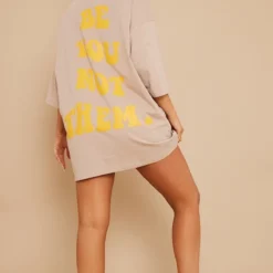Zero Robe T-shirt Oversize Café Au Lait à Slogan Be You Not Them 7 Zero Robe T-shirt Oversize Café Au Lait à Slogan Be You Not Them -Jupe Lumine Soldes Boutique 01b0bd711af94c2e00c3bc0e9794c9dae095697f cmy0863 4