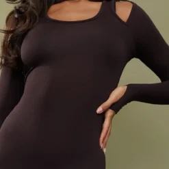 Robe Mi-longue En Jersey Chocolat à Bretelles Et Manches Longues 8 Robe Mi-longue En Jersey Chocolat à Bretelles Et Manches Longues -Jupe Lumine Soldes Boutique 04e2f13528af1024f8a632a1b16fe3a3182ab2fc cnc2915 4