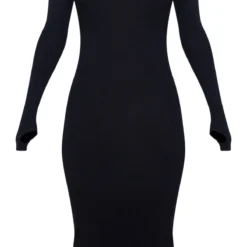 Robe Mi-longue En Jersey Noir à Bretelles Et Manches Longues 9 Robe Mi-longue En Jersey Noir à Bretelles Et Manches Longues -Jupe Lumine Soldes Boutique 05b4107598357c8bfae0c81ea4f818914ef99b74 cnd4102 5