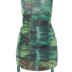 Robe Moulante Froncée à Imprimé Tie & Dye Vert Et Bretelles -Jupe Lumine Soldes Boutique 05e21dcc764ad622ff6b93060fce728743195d4c cmo2064 5