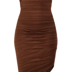 Robe Mi-longue Asymétrique Plissée Marron Chocolat -Jupe Lumine Soldes Boutique 0696135ed9d053746986b1433bfd84e8dc1b4910 cnc9998 5