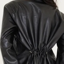 Robe Blazer Oversize En Similicuir Noir -Jupe Lumine Soldes Boutique 071229bf1e765b41733059b113b0b079568ec34a cna3016 4