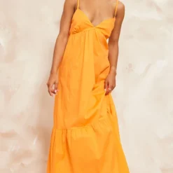 Robe Babydoll Longue Orange à Bretelles Et Superpositions -Jupe Lumine Soldes Boutique 0817c9a77cf016989c220b3c43199a911954298e cne1528 3