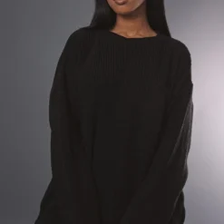 Robe Pull En Maille épaisse Noire à Ourlet élimé -Jupe Lumine Soldes Boutique 086b6052f6e2f781ab2a039c2151ce5b6df3dbd2 cnc0920 3