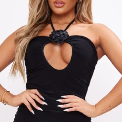 Robe Longue Moulante Noire à Dos Nu Détail Rose -Jupe Lumine Soldes Boutique 08b6082ccf79cada76401e2a17a8afc4aa808210 cne3454 4