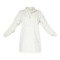 Zero Robe Pull En Sweat Gris Pierre à Zip Et Manches Froncées -Jupe Lumine Soldes Boutique 08d02e2f0ff0ed242e8f5671f57da2783ec72af3 cmu7285 6