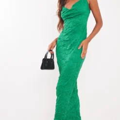 Robe Longue Verte Crêpée à Col Bénitier Et Croisée Dans Le Dos -Jupe Lumine Soldes Boutique 08d6ed658a215528544f68a48cb3055dc29fe2dc cnb3675 3