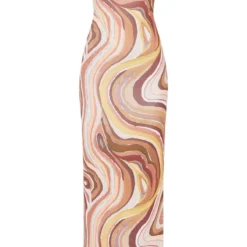 Robe Longue Asymétrique En Mesh Dévoré Marron Imprimé Tourbillons -Jupe Lumine Soldes Boutique 08fa500342102c3e4d015cfcf1fd6345a4b2bb39 cne2701 5