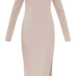 Robe Mi-longue Plissée Crème à Manches Longues Et Fente -Jupe Lumine Soldes Boutique 09ae7acd55c388df292667ef54ae95f4d2ace8ba cnd2179 5