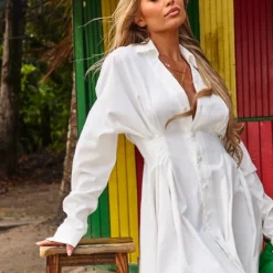 Robe Chemise Oversize Plissée En Maille Tissée Blanche 8 Robe Chemise Oversize Plissée En Maille Tissée Blanche -Jupe Lumine Soldes Boutique 09b93afaad566e14c1464851b17b8afe8e70e3f9 cmz0958 5