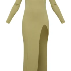 Robe Longue Vert Sauge Kaki à Col Carré Et Fente -Jupe Lumine Soldes Boutique 09ff76adcd5c5a6cb8c1f12740048947d0708696 cnd4088 5