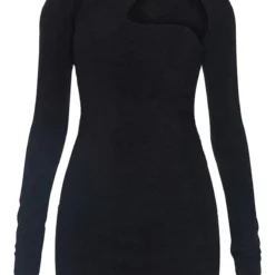 Robe Moulante Découpée En éponge Noire à Manches Longues -Jupe Lumine Soldes Boutique 0a9de4b94228cc6c4b8757e1f595e0761f7ba625 cmv0680 6