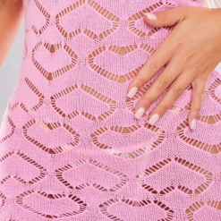 Mini Robe En Maille Tricot Crochetée Rose Clair à Coeurs Découpés -Jupe Lumine Soldes Boutique 0ac8ee4348022bd5f93eb4a85f575e4b027eeb91 cnc6512 4