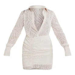 Robe Droite Texturée Transparente Crème à Boutons Et Jupe Froncée -Jupe Lumine Soldes Boutique 0bff633ca809c0cf842a942d1cd803af95c5c692 cnd5898 5