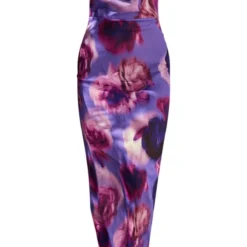 Robe Longue Lacée Dans Le Dos Violette Fleurie Abstraite En Mousseline De Soie Transparente -Jupe Lumine Soldes Boutique 0cee8d4c9c66488a3fcd873f0b24d7571df37edb cnd7593 5