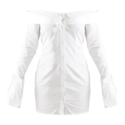 Robe Moulante Boutonnée Blanche En Maille Tissée Froncée à Col Bardot 9 Robe Moulante Boutonnée Blanche En Maille Tissée Froncée à Col Bardot -Jupe Lumine Soldes Boutique 0d333297da5edfff87dc58dd4351145a1203aa78 cnc8292 5