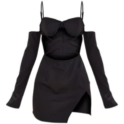 Robe Moulante Tissée Noire à Taille Croisée Et Bonnets Armatures -Jupe Lumine Soldes Boutique 0e92196d7fd6ad0ca7006cca3185a20b598d063c cnd2227 5