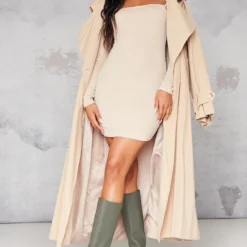 Logic Robe Moulante Côtelée Gris Pierre à Col Très Carré -Jupe Lumine Soldes Boutique 1119fd631e754a09a04d5d7588f225c33bede9f4 cnb7257 1