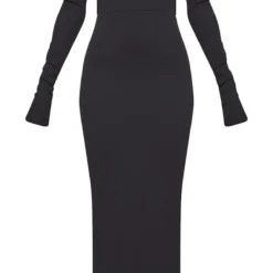 Robe Longue Repliée Noire à Manches Froncées -Jupe Lumine Soldes Boutique 118f86b2f77e431779a3343d843e20440206afd4 cnd0009 5