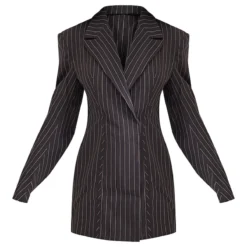 Robe Blazer Structurée Tissée Noire à Fines Rayures Et Taille Cintrée -Jupe Lumine Soldes Boutique 11aa9b0a2c22aa87640871cd33604579ae4d5285 cmz8326 5