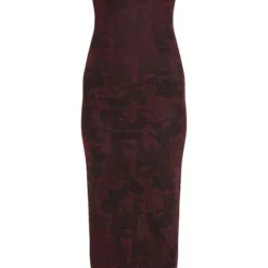 Robe Longue Bordeaux Fleurie En Mesh à Manches Courtes -Jupe Lumine Soldes Boutique 13a74202467b8c97fa1e1397b661f1ffd4b1dec6 cnb1070 5