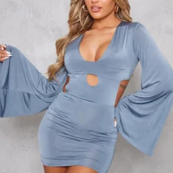 Robe Très Moulante Gris Anthracite à Découpes Et Manches évasées 7 Robe Très Moulante Gris Anthracite à Découpes Et Manches évasées -Jupe Lumine Soldes Boutique 13f91fe8535ccd64ae4b6c6fe4ba37e5d0f8a3ca cnc1310 1