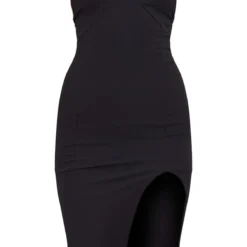 Robe Mi-longue Noire Côtelée à Bretelles Croisées Au Dos -Jupe Lumine Soldes Boutique 1553621f9db621509dd9076f8811fed088e0ba3e cna6889 5