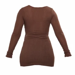 Robe Cache-coeur Moulante Côtelée Chocolat à Découpes -Jupe Lumine Soldes Boutique 15daae52309407aac9abff584374df51eddc3767 cnd4299 6