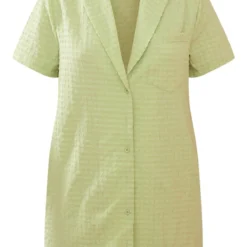 Robe Chemise Oversize Texturée Vert Sauge à Manches Courtes Et Détail Poche -Jupe Lumine Soldes Boutique 164bdf7a57721a48e2351bae887cae6f25c415ac cmw6596 5