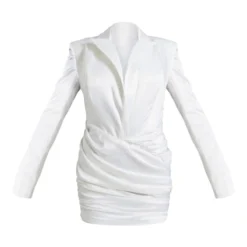 Robe Blazer Satinée Blanche Décolletée à Jupe Portefeuille -Jupe Lumine Soldes Boutique 172d4337536e8a78228a6754872dda8b2e1f0e1b cnc7731 5