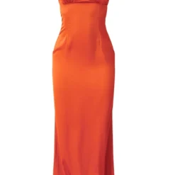 Robe Longue Dos Nu Satinée Rouille Nouée à Détail Buste -Jupe Lumine Soldes Boutique 174752422c55bb32f774178c1a6c93d0e3a8fa97 cnd7572 5