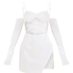 Robe Moulante Tissée Blanche à Taille Croisée Et Bonnets Armatures -Jupe Lumine Soldes Boutique 184407b50a634d010e3eb09528a34c15e261f2f3 cnd2228 5