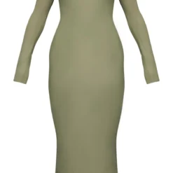 Robe Longue Kaki En Maille Douce à Col Rond -Jupe Lumine Soldes Boutique 1930d31efa240c5847b51fba81dc3a0732d9e884 cnd1309 5