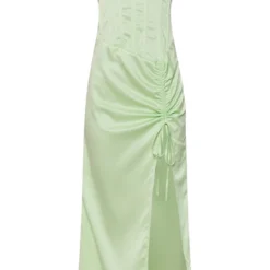 Robe Mi-longue Vert Sauge à Détail Corset Et Bretelles -Jupe Lumine Soldes Boutique 1a9ca4c0343bc689dc0d6525af1ce2f3f82b8302 cne3004 5