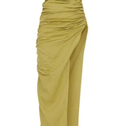 Robe Longue Texturée Froncée Vert Olive à Col Bardot Et Armatures -Jupe Lumine Soldes Boutique 1bc09d3a0da13e727f05ac359bd0d8b5e1b20865 cne1856 5