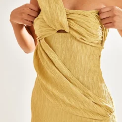 Robe Mi-longue Asymétrique Texturée Vert Olive Drapée Fendue 8 Robe Mi-longue Asymétrique Texturée Vert Olive Drapée Fendue -Jupe Lumine Soldes Boutique 1c51c2266fe137f31b0339ec51df2e923a94f22e cnd7575 4