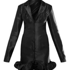 Robe Blazer Satinée Noire à Détail Buste Froncé Et Ourlet Volanté -Jupe Lumine Soldes Boutique 1c610c53f834e9dc9a3dbf94f5a29b5ad1103944 cnc2331 5