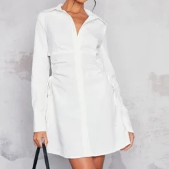 Robe Chemise En Maille Tissée Blanche Froncée à Découpes 7 Robe Chemise En Maille Tissée Blanche Froncée à Découpes -Jupe Lumine Soldes Boutique 1e03d9144194befef642f929f46d89b3732b0d2a cne1434 1