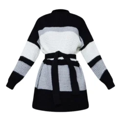 Robe Pull En Maille Gaufrée Style Colourblock Noir Et Blanc -Jupe Lumine Soldes Boutique 1f744703bf3d2866f33f04137f1c218a8047ffbd cmp2494 6