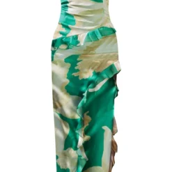 Robe Asymétrique Fendue Longue Verte Fleurie à Volants 9 Robe Asymétrique Fendue Longue Verte Fleurie à Volants -Jupe Lumine Soldes Boutique 1fb62ba260794e7799ef059ec8923142d4cb7642 cne2953 5