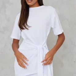 Robe T-shirt Portefeuille Blanche En Coton à Manches Courtes -Jupe Lumine Soldes Boutique 1fda1ed1b235ff74b92dd0f016eb1c1ed5dfb3e5 cnb1025 3