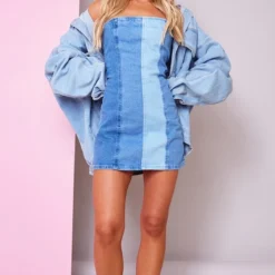 Robe Bustier En Jean Bleu à Parties Contrastantes -Jupe Lumine Soldes Boutique 209d34d10a40b46c855cad23d0ce8aac3fee0101 cne1206 3