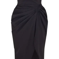 Robe Bustier Mi-longue En Maille Noire à Barre En V Et Fronces -Jupe Lumine Soldes Boutique 20d7e4cccdf42b71d5858f5e48b029b23f44999b cmv5293 6