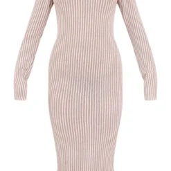 Robe Mi-longue Côtelée Bicolore Sable à Col Montant -Jupe Lumine Soldes Boutique 21428cea686b6977f00c9cac51650cdcdb98aea0 cnb1088 5