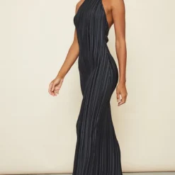 Robe Longue Noire Plissée à Col Montant Et Dos échancré -Jupe Lumine Soldes Boutique 21f83fbb67d14223c031274b9a4242e07e8740fe cnd2061 3