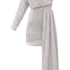 Robe Moulante Asymétrique En Sequins Argentés Effet Drapé -Jupe Lumine Soldes Boutique 21f93cac6d79310faa2ec9067aa3db193c525df0 cnb3650 5