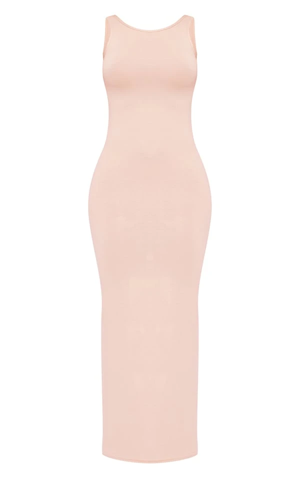 Logic Robe Longue Basique Gris Pierre à Col Rond 5 Logic Robe Longue Basique Gris Pierre à Col Rond – Image 5