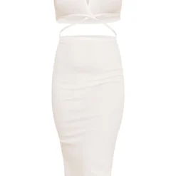 Robe Longue Très Côtelée Blanche à Taille Nouée Et Dos Nu -Jupe Lumine Soldes Boutique 25b4db48f5c8e76e1b9e00f1a39fb86c34568624 cmy4561 6