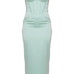 Robe Longue Satinée Froncée Vert Sauge à Corset Et Dos Nu -Jupe Lumine Soldes Boutique 25e1d68a10d76611feb2fb57bdab8acfcabc5476 cnc9986 5